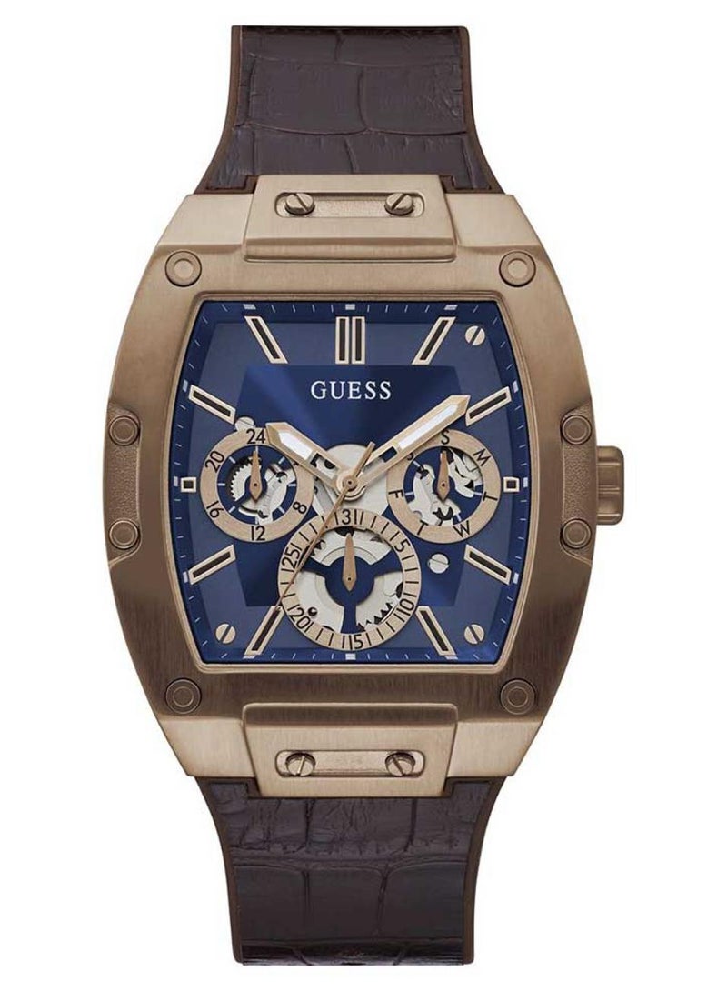 GUESS Phoenix Water Resistant Leather Analog Watch GW0202G2 - 43 mm - Brown - Image 1