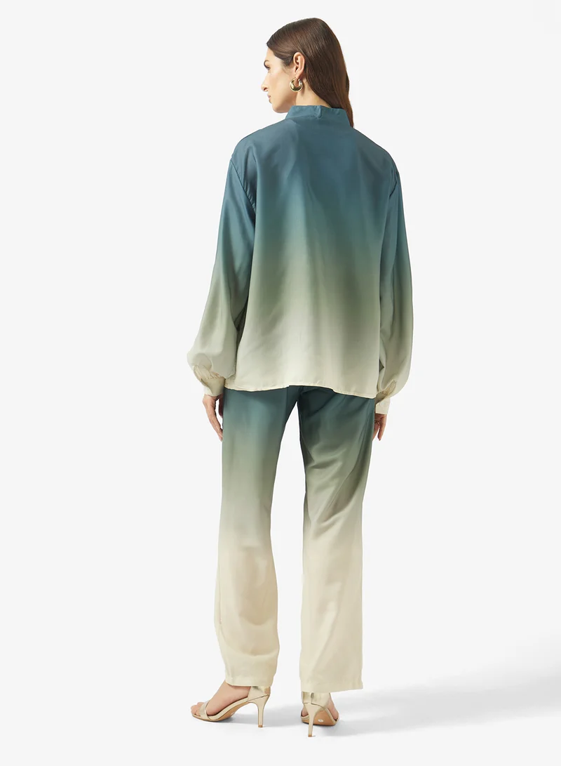 ايلا طقم بلوزة وبنطلون أومبر