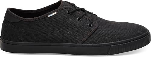 TOMS Men's Carlo Sneaker, Black/Black Heritage Canvas, 12 - Image 3