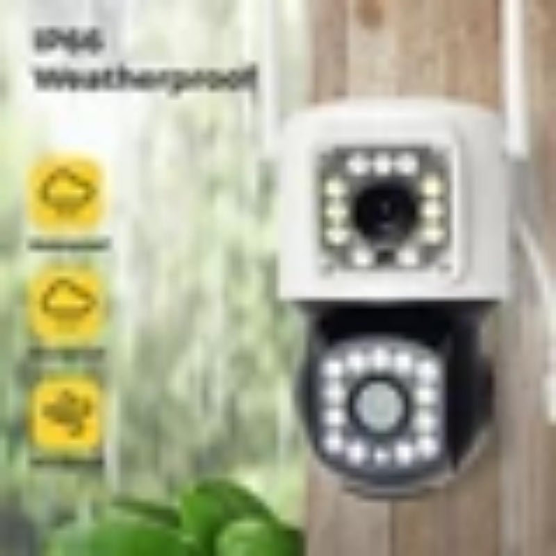 ZAMZIN WiFi Outdoor Security Camera, Dual Lens HD with Auto Tracking, Color Night Vision, Motion Detection, 2-Way Audio, Waterproof & Weatherproof CCTV Dome Camera for Home Surveillance - Image 3