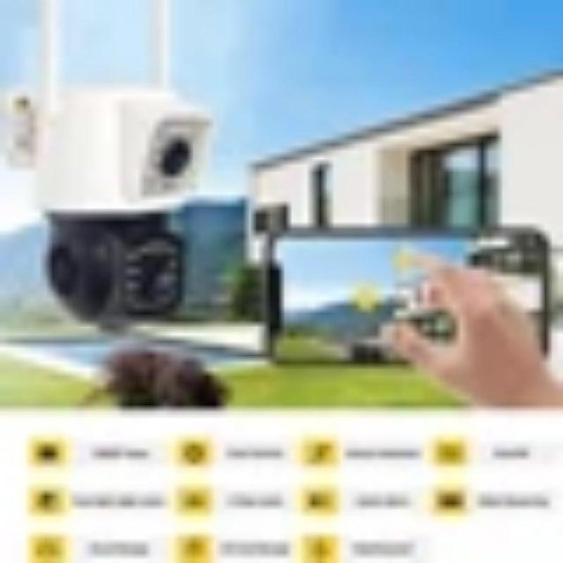 ZAMZIN WiFi Outdoor Security Camera, Dual Lens HD with Auto Tracking, Color Night Vision, Motion Detection, 2-Way Audio, Waterproof & Weatherproof CCTV Dome Camera for Home Surveillance - Image 5