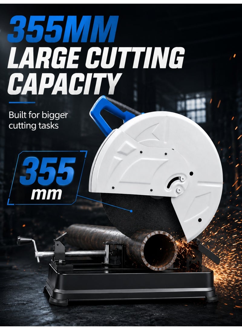 ALongDeng 355mm 12-Inch Metal Cut-Off Saw, High-Speed Table-Style Chop Saw for Steel, Iron and Aluminum - Image 4
