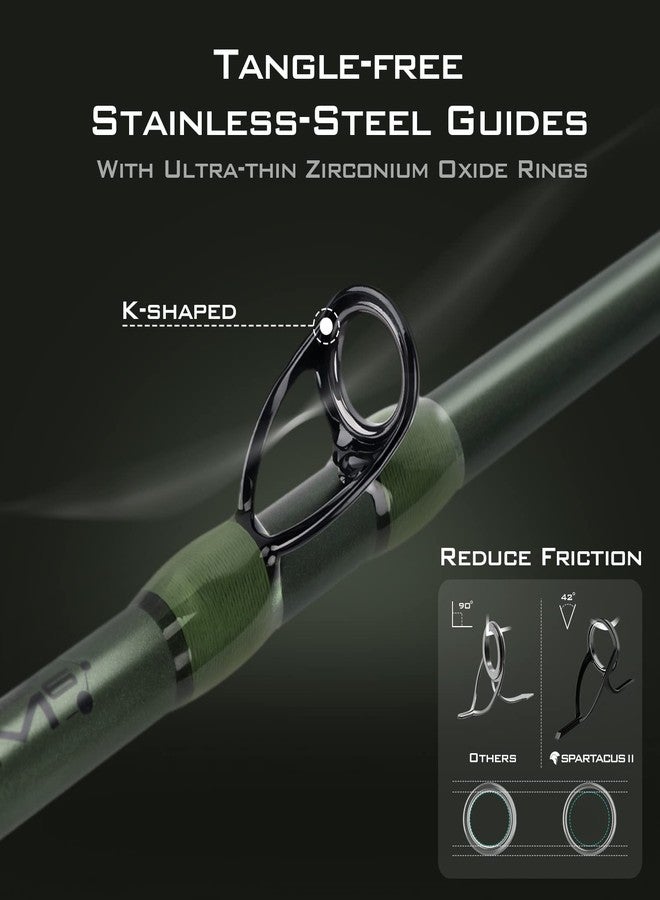 KastKing Spartacus II Twin Tip Fishing Rods, Cast - 6'8" - MH Power - Fast - Image 2