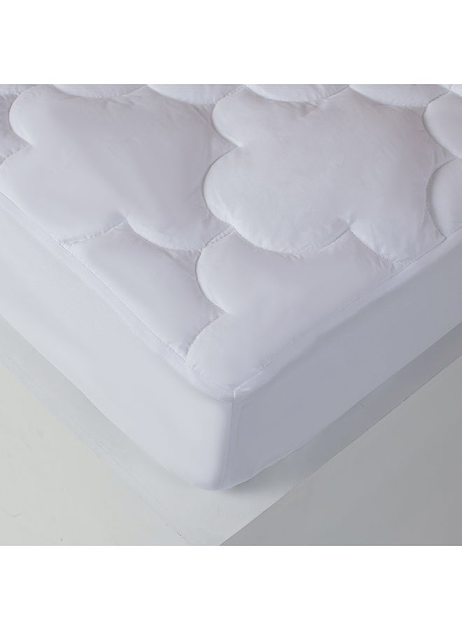 Boutique Blanche white cotton twin mattress protector 120*200*25cm - Image 2