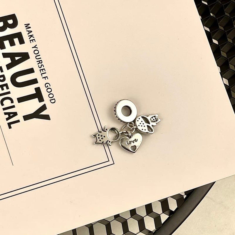 Parmuz 925 Sterling Silver Charm for Bracelet Necklace Dangle Love Mom Ocean travel Butterfly Party Charm Beads Pendants DIY Jewelry for Women - Image 5