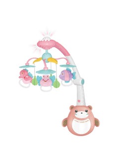 Generic Baby Music Projector Bed, Amusement Park with Projector and Lights Timing Function with Remote Control, Hanging Rotating Rattles, Mobile Bed Sensory Toys Baby Sleep Gift 