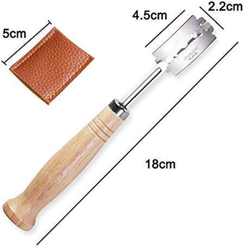 FUNI Bread scraper, Stainless Steel Cutter Set, Bread Bakers Cutter, Slashing Tool Dough, Cake Slicer, Cookie Cutter Set, Smart Baking Cake Decorating Tools Set, for DIY Cake, Mousse, Donuts, Fondant - Image 2