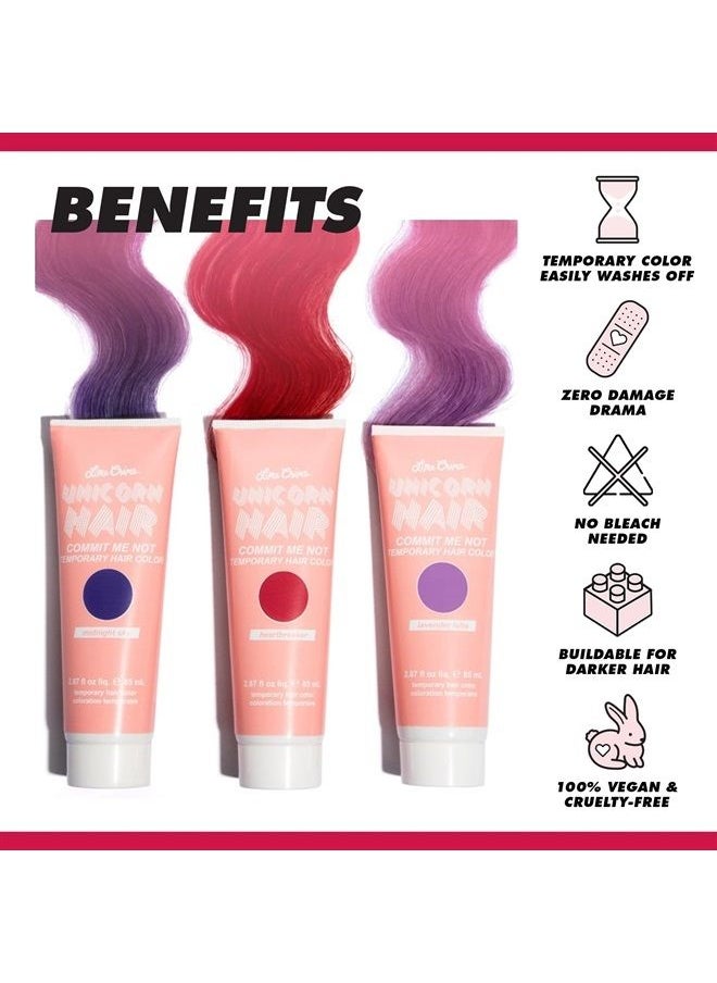 Lime Crime Temporary Hair Color, Heartbreaker - Damage-Free Semi-Permanent Hair Color Conditions & Moisturizes - Temporary Hair Tint Kit Has A Sugary Citrus Vanilla Scent - Vegan & Cruelty-Free  - Image 1