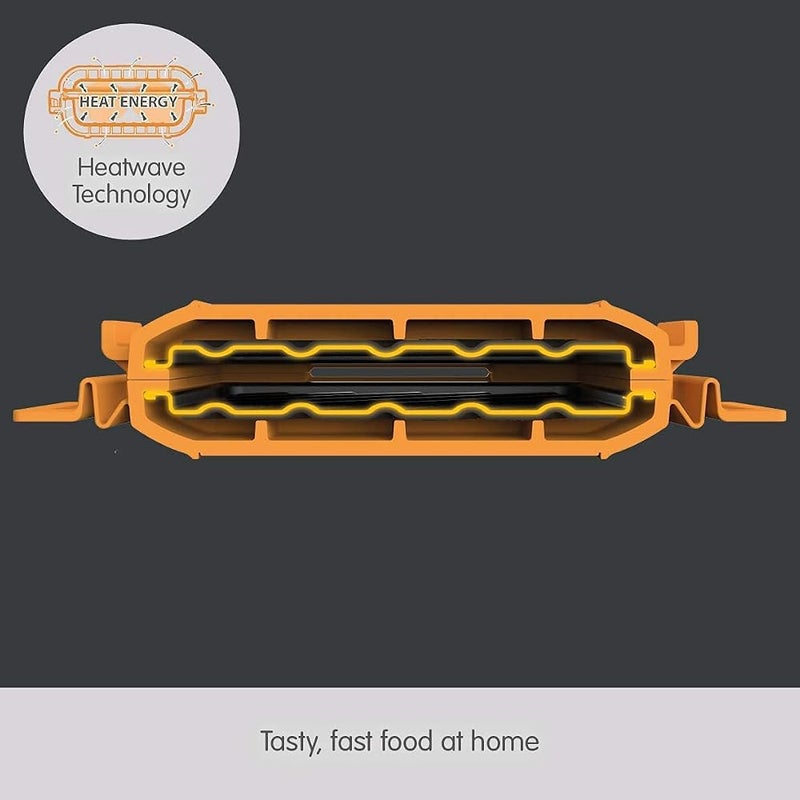 Morphy Richards Mico Microwave Toastie Sandwich Maker and Grill, Silicone Microwaveable Cookware, Non-stick Coating, Heatwave Technology, Orange, 511644 - Image 5