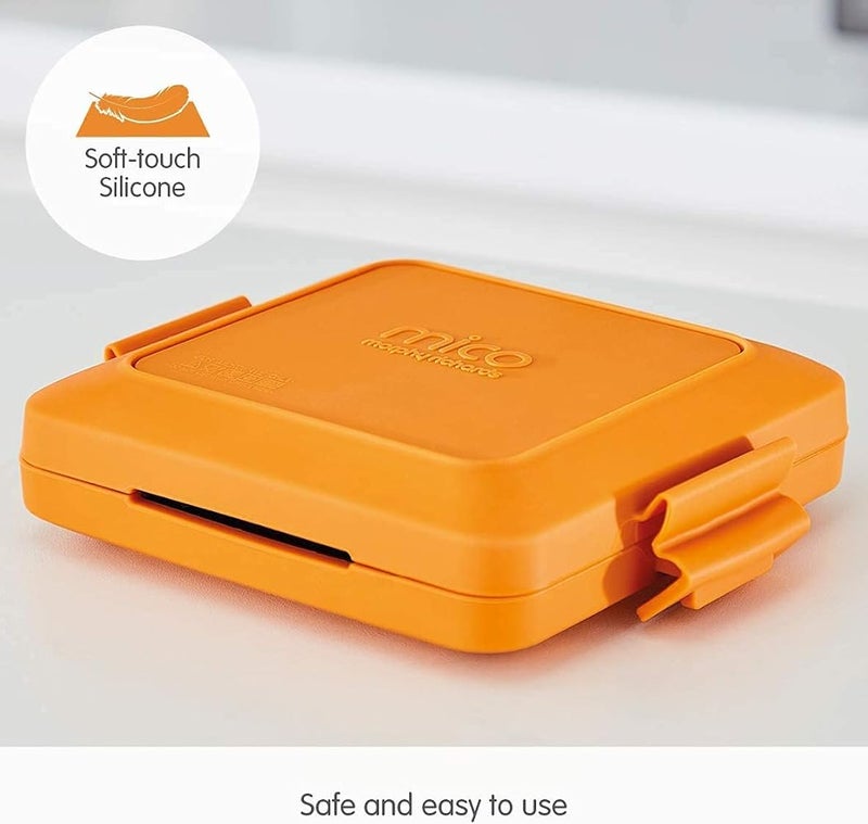 Morphy Richards Mico Microwave Toastie Sandwich Maker and Grill, Silicone Microwaveable Cookware, Non-stick Coating, Heatwave Technology, Orange, 511644 - Image 4