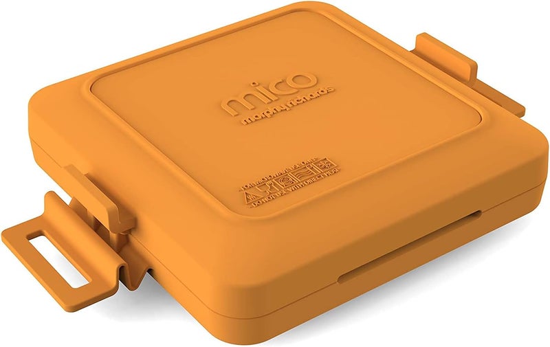 Morphy Richards Mico Microwave Toastie Sandwich Maker and Grill, Silicone Microwaveable Cookware, Non-stick Coating, Heatwave Technology, Orange, 511644 - Image 1