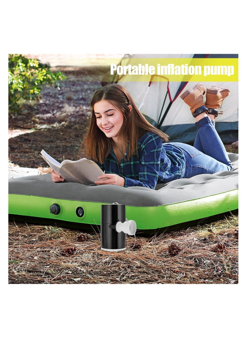 SYOSI - Portable Air Pump, Quick-Fill Portable Mini Air Pump, Electric Rechargeable Air Pump with LED Light - Backpacker Tools Outdoor Adventure Equipment Air Pump for Hiking, Camping, Travelling - Image 1