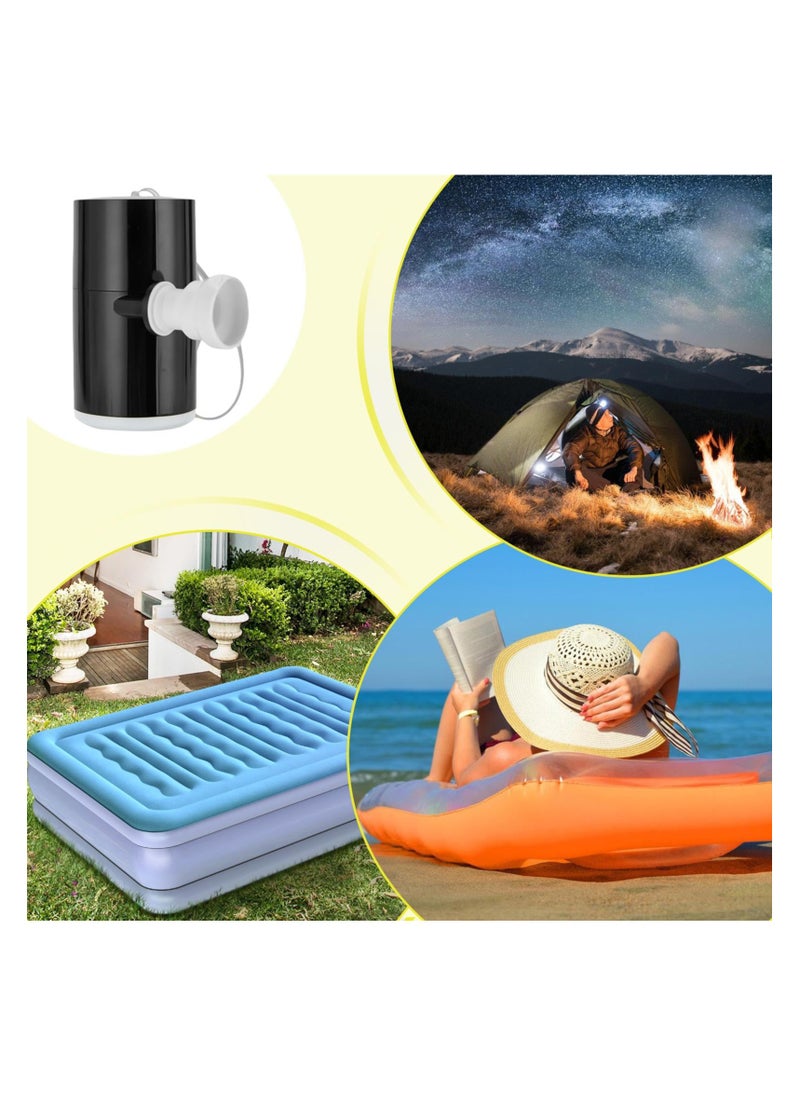 SYOSI - Portable Air Pump, Quick-Fill Portable Mini Air Pump, Electric Rechargeable Air Pump with LED Light - Backpacker Tools Outdoor Adventure Equipment Air Pump for Hiking, Camping, Travelling - Image 1