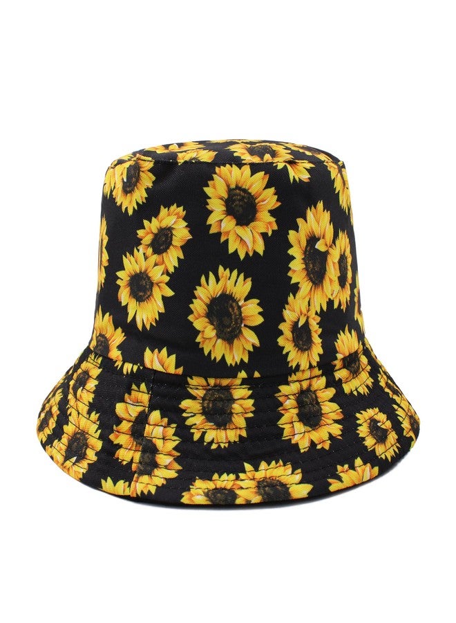 VRITRAZ Comfortable Adults Unisex Reversible Hats for Mens and Women (Color-Sunflower Black) - Image 2