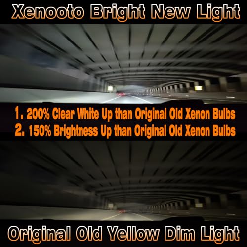 Xenooto for 2014 2015 2016 Mazda 3 6 HID Xenon Headlight Bulbs Low Beam D4S, 6000K Bright White Light, Replacement Mazda3 Mazda6 35W OEM D4SC1 Projector Bi-Xenon Headlamp, Not for Halogen, 2 Pack - Image 4