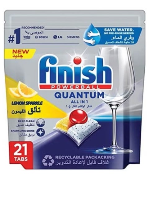 Finish dishwasher soap tablets with lemon scent, set of 21 original tablets