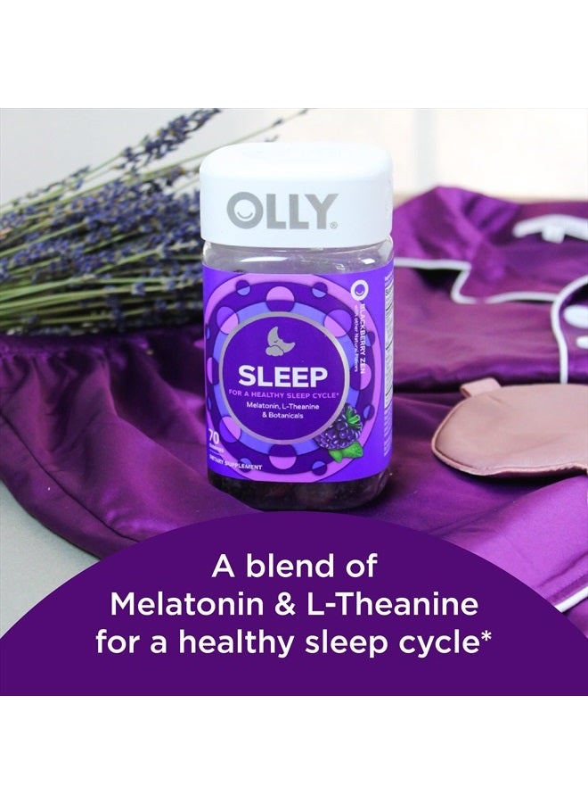 OLLY Sleep Gummy, Occasional Sleep Support, 3 mg Melatonin, L-Theanine, Chamomile, Lemon Balm, Sleep Aid, Blackberry - 70 Count - Image 2