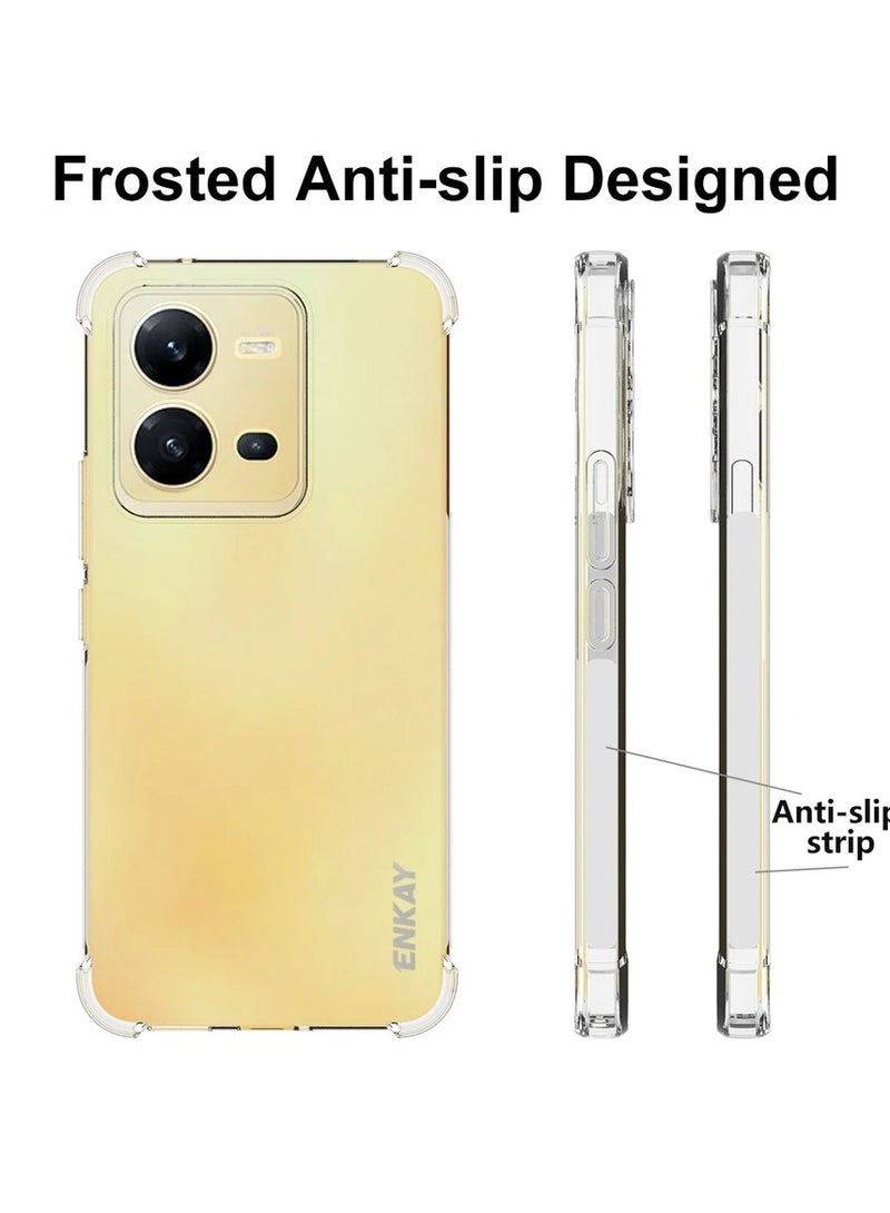 vesus Protective Case for Vivo Y35 4G clear TPU Four Corners Protection Cover Transparent Soft Bumper - Image 2