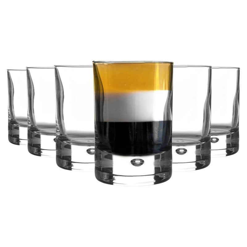 Bormioli Rocco Barglass Set of 6 Heavy Base Shot Glasses 17 oz Made In Italy