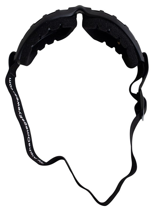 Alpha Omega Sports & Motorcycle Safety Riding Goggles Z87.1 Wraparound Padded Black Frame w/Smoke Lens - Image 4