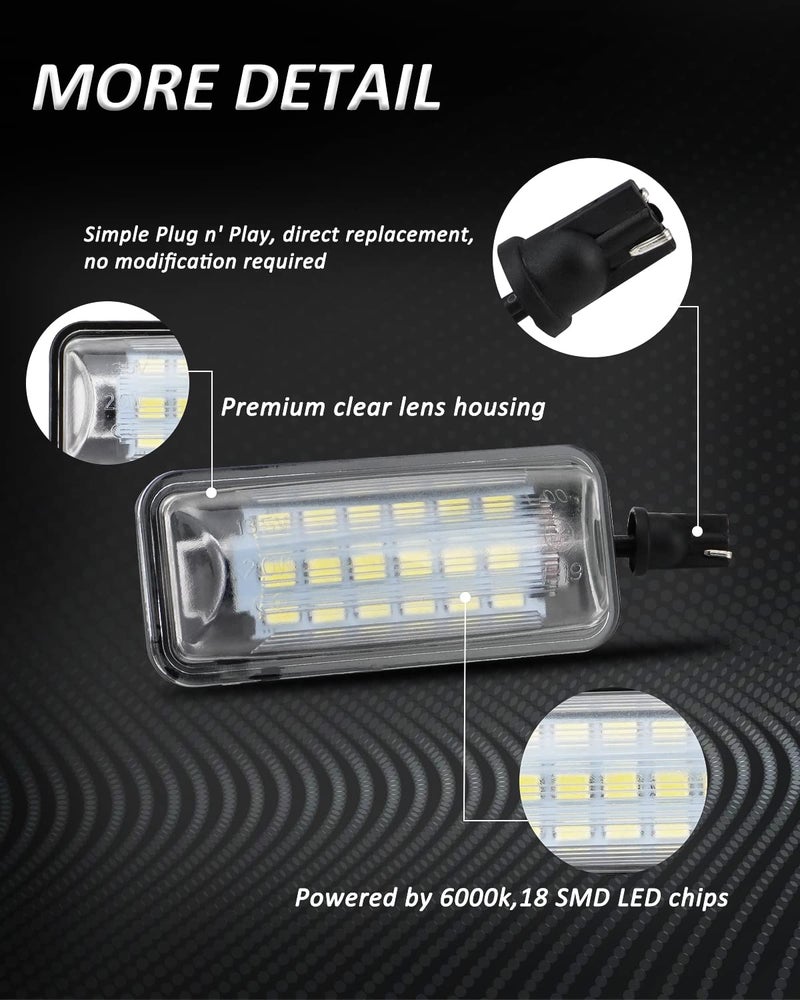 Bestview LED License Plate Light Tag Lamp Assembly - Tag Light Compatible with Subaru Impreza WRX STI XV Crosstrek BRZ Legacy Ascent Outback Forester Scion FR-S Toyota 86, 6000K White Pack of 2 - Image 2