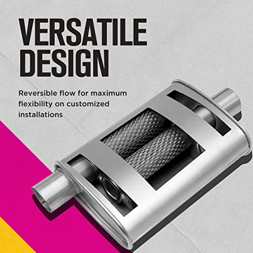 Thrush Muffler Deep Performance Tone Inlet 2.5 Pipe Connection Offset Outlet 2.5 Center - Image 5