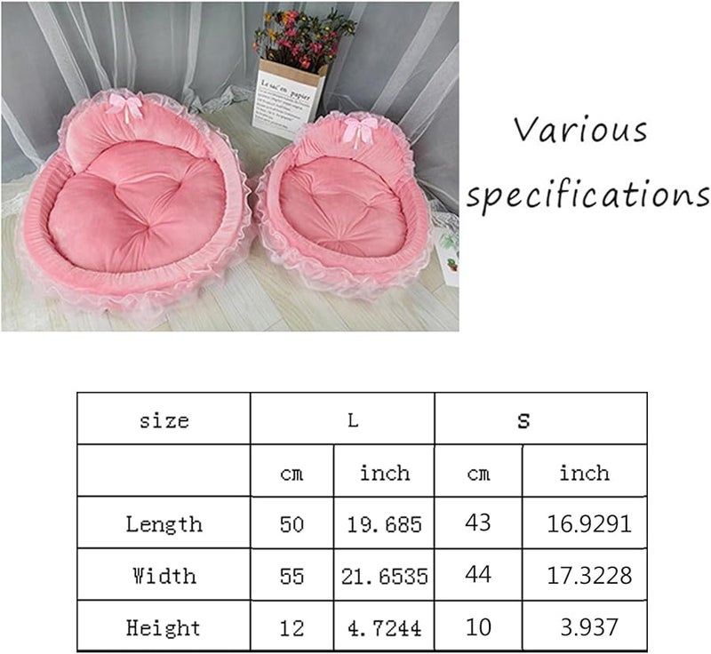 Purple Small Dog Bed Princess Nest with Detachable Cushion for Puppy Kitten - Image 4