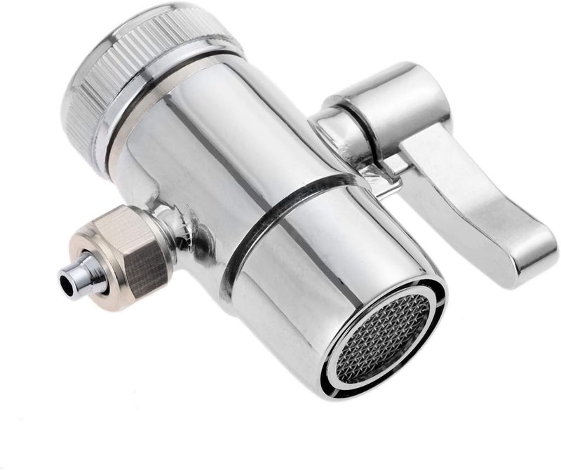 Yetaha Faucet Diverter Valve,1/4" Polished Chrome Mental Faucet Splitter, 0.25 Inch Widespread Water Filter Connector Diverter Valve for Kitchen Bathroom Sink Hose Attachment - Image 3