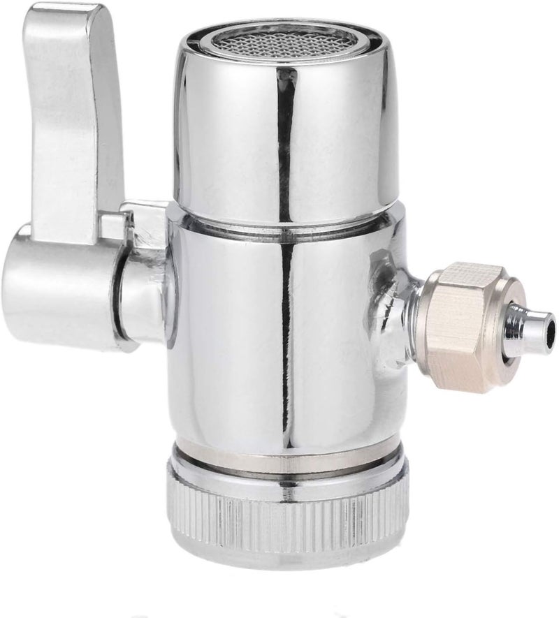 Yetaha Faucet Diverter Valve,1/4" Polished Chrome Mental Faucet Splitter, 0.25 Inch Widespread Water Filter Connector Diverter Valve for Kitchen Bathroom Sink Hose Attachment - Image 1
