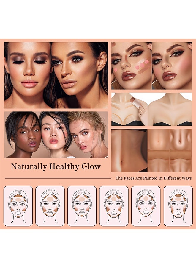 HelloKiss Concealer Stick Three Color Combination Set Highlight Contour and Blush Makeup Stick Set Cream Contour Concealer Stick Set Contour Highlighter Blusher Makeup Stick Soft Texture Skin Highlight Easy Makeup Stick - Image 5