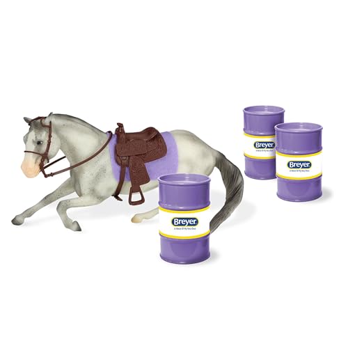 Breyer Horses Freedom Series Barrel Racing Set  Horse Figurine  9 L x 7 H  Model BFS10254 - Image 1