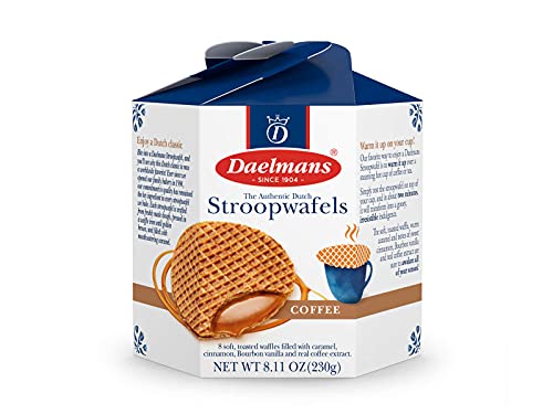 Daelmans Coffee Flavored Caramel Stroopwafels  Waffle Cookies Sweet Snack for Coffee  Tea Authentic Soft Toasted Dutch Waffles Cinnamon Vanilla Certified Kosher Dairy  811 oz Pack of 1 - Image 1