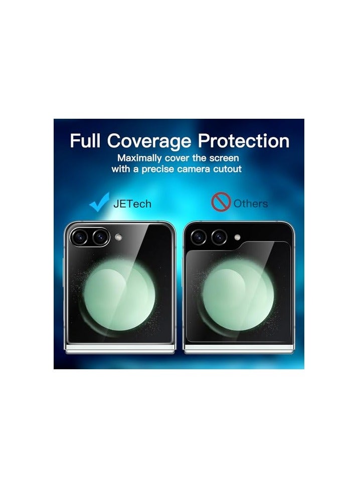 JETech Front Screen Protector for Samsung Galaxy Z Flip 5, Full Coverage PET Film, Case Friendly, HD Clear, 3-Pack - Image 4