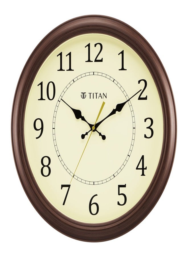 Titan Classic Off White Wall Clock Silent Sweep Technology - 42 cm x 42 cm (Large) - Image 1