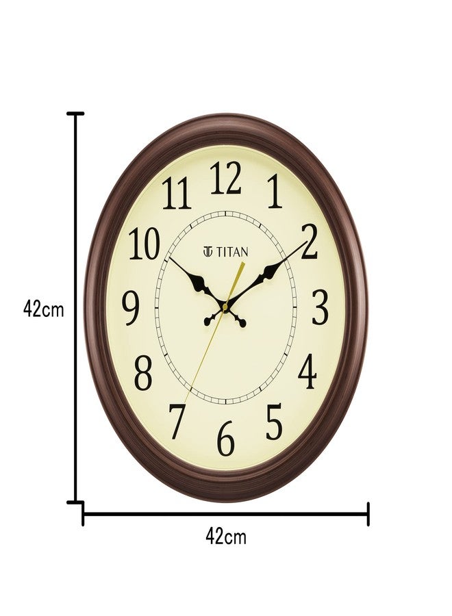 Titan Classic Off White Wall Clock Silent Sweep Technology - 42 cm x 42 cm (Large) - Image 3