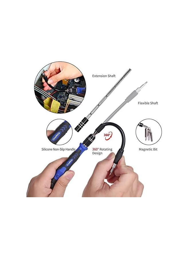 PROMASS promass Professional Computer Repair Tool Kit, Precision Laptop Screwdriver Kit, 80 in 1 Electronics Repair Tool with 56 Magnetic Bits, Compatible for MacBook, iPhone, Game Console, Tablet  - Image 4