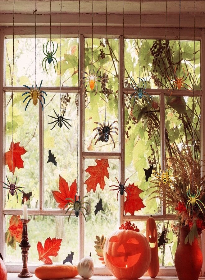 JOKFEICE Spider Toys 12 pcs Realistic Spider Figures Colorful Tarantula Figurines for Halloween Decor, Early Educational Toy, Birthday Party, Cake Topper for Kids - Image 5