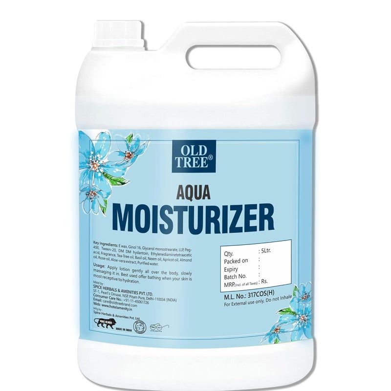Old Tree مرطب أكوا من الشجرة القديمة 5 لتر مجموعة إعادة تعبئة مرطب لوسائل الراحة في الفنادق وبيوت الضيافة والمستشفيات وقاعات الزواج لمرطب البشرة الجافة وتعزيز الترطيب - Image 1
