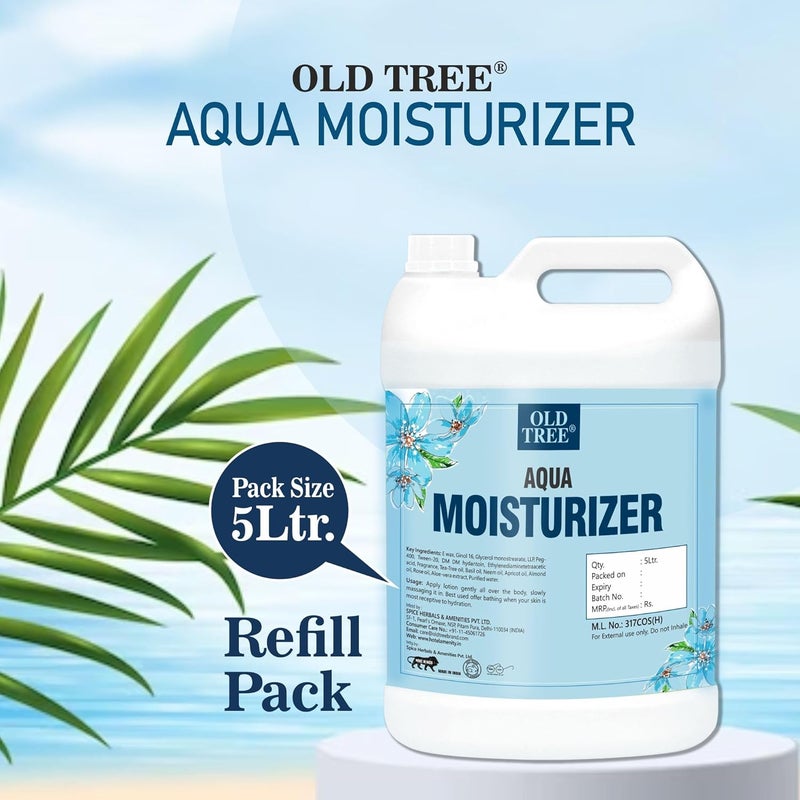 Old Tree مرطب أكوا من الشجرة القديمة 5 لتر مجموعة إعادة تعبئة مرطب لوسائل الراحة في الفنادق وبيوت الضيافة والمستشفيات وقاعات الزواج لمرطب البشرة الجافة وتعزيز الترطيب - Image 3