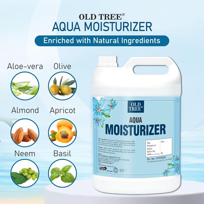 Old Tree مرطب أكوا من الشجرة القديمة 5 لتر مجموعة إعادة تعبئة مرطب لوسائل الراحة في الفنادق وبيوت الضيافة والمستشفيات وقاعات الزواج لمرطب البشرة الجافة وتعزيز الترطيب - Image 5