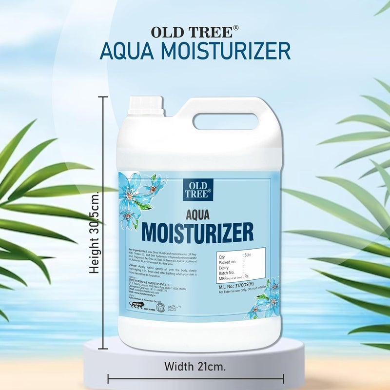 Old Tree مرطب أكوا من الشجرة القديمة 5 لتر مجموعة إعادة تعبئة مرطب لوسائل الراحة في الفنادق وبيوت الضيافة والمستشفيات وقاعات الزواج لمرطب البشرة الجافة وتعزيز الترطيب - Image 4