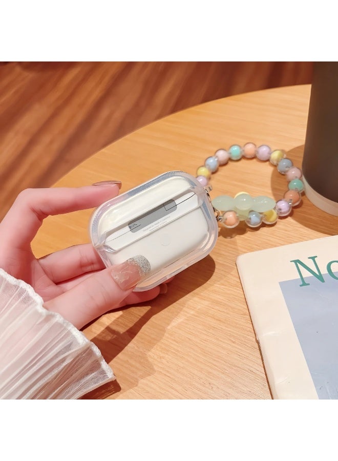الخامس لطيفة غلاف شفاف لطيف لسماعات AirPods4 بنقوش أزهار ثلاثية الأبعاد، غطاء واقي مرن من مادة TPU مضاد للسقوط، مزود بميدالية زهرة قابلة للإزالة مناسب للفتيات والسيدات. - Image 4