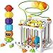 Aprilwolf Montessori Sensory Cube for Toddlers 18 Months Educational Activity Center with Elastic Sides Baby Learning Toys Wonderful Gift for Birthday Boys Girls - Image 2