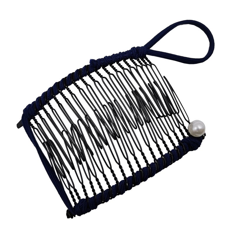 Banana Clip Comb Tool Stretchy Banana Hair Clip Ponytail Holder Double Comb Hair Accessory，Stretchable Banana Comb for Thick Stretch Hair 30 Teeth，Hair Clips for Women Yellow - Image 4