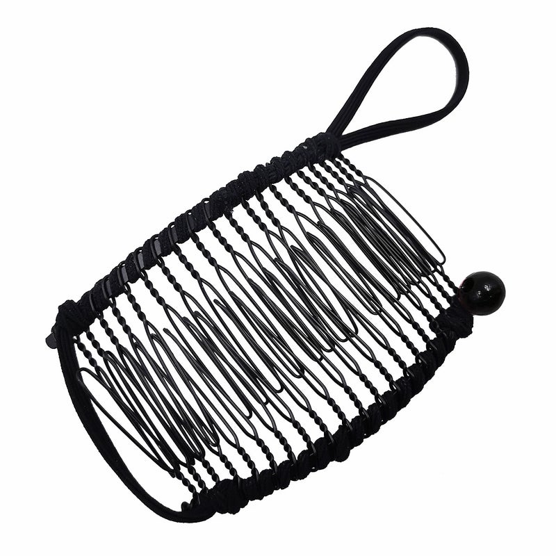 Banana Clip Comb Tool Stretchy Banana Hair Clip Ponytail Holder Double Comb Hair Accessory，Stretchable Banana Comb for Thick Stretch Hair 30 Teeth，Hair Clips for Women Yellow - Image 5