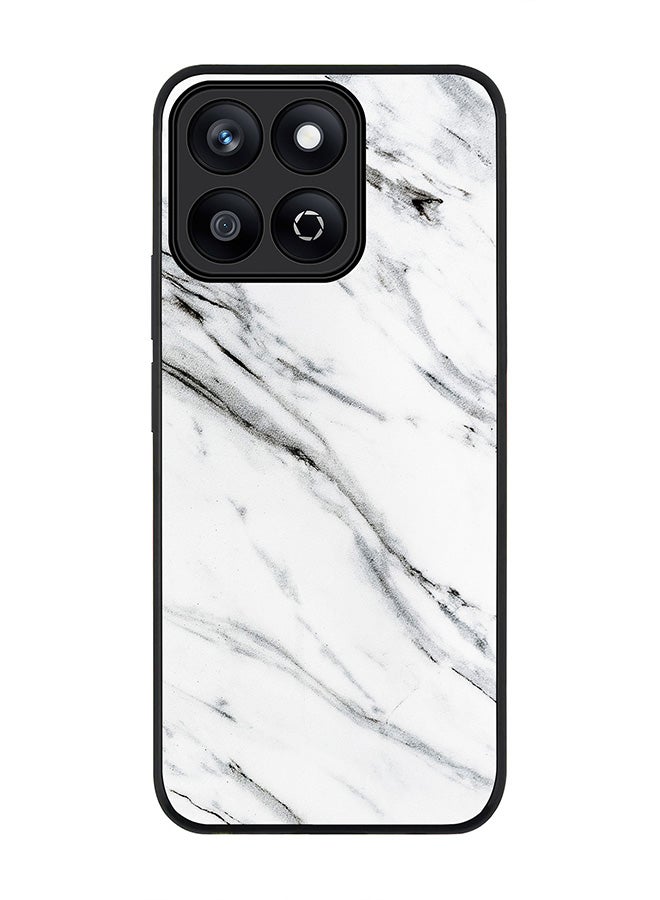 Stylizedd For Honor X7c 4G Case,Slim fit Camera Protection, Shockproof Thin Phone cover  - Marble Print Grey White - Image 1