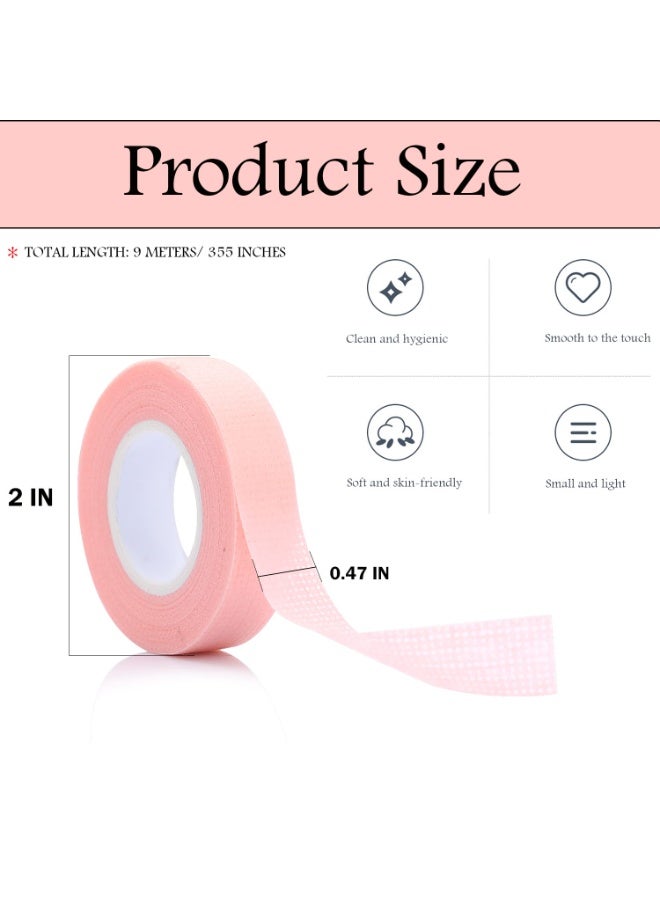 6 Rolls Eyelash Tape,Adhesive Fabric Eyelash Extension Tape,Breathable Micropore Fabric Tape for Eyelash Extension Supplies,9 m/10 Yard Each Roll (Pink) - Image 5