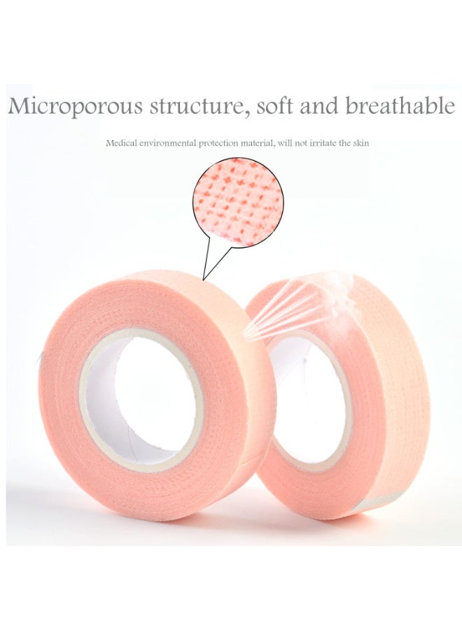 6 Rolls Eyelash Tape,Adhesive Fabric Eyelash Extension Tape,Breathable Micropore Fabric Tape for Eyelash Extension Supplies,9 m/10 Yard Each Roll (Pink) - Image 2
