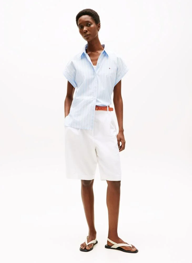 TOMMY HILFIGER POPLIN SLEEVELESS RELAXED SHIRT