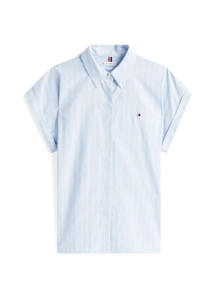 TOMMY HILFIGER POPLIN SLEEVELESS RELAXED SHIRT